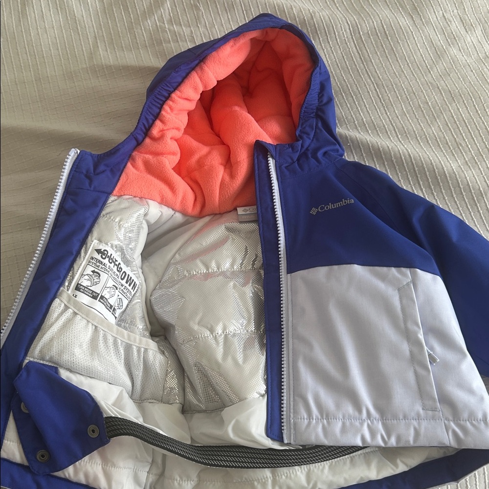 Columbia Kids Blue and White Puffer Jacket